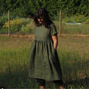 Beaton Linen River Dress - small